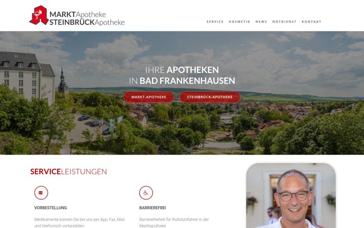Screenshot stránky apotheken-bad-frankenhausen.de