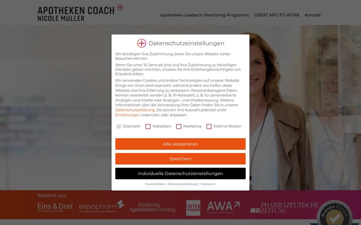 Ekrānuzņēmums no apotheken-coach.de