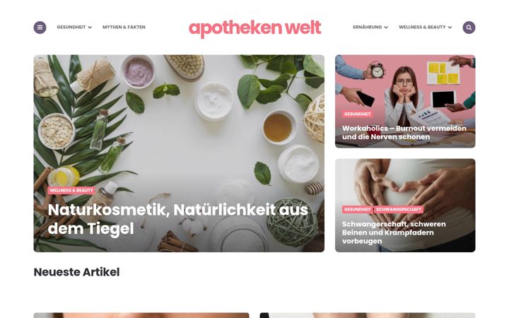 Skærmbillede af apotheken-welt.de