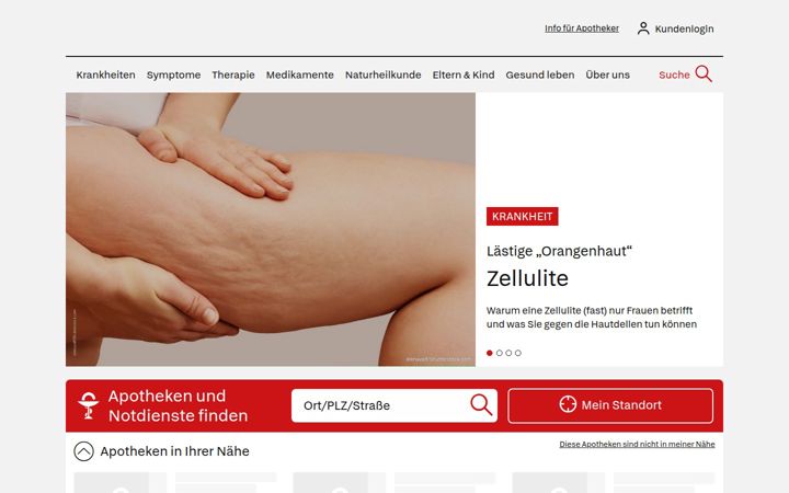 Screenshot of apotheken.de