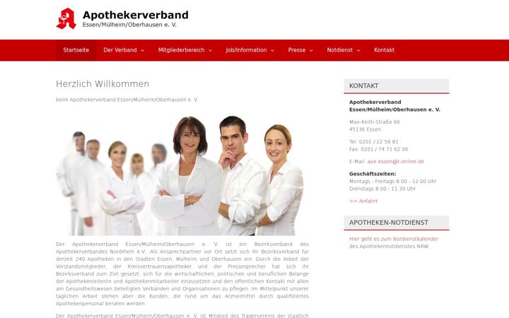 Screenshot του apothekerverband-emo.de
