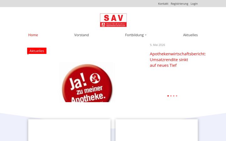 Skjermbilde av apothekerverein-saar.de