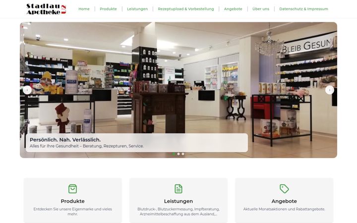 Screenshot του apothekestadlau.at