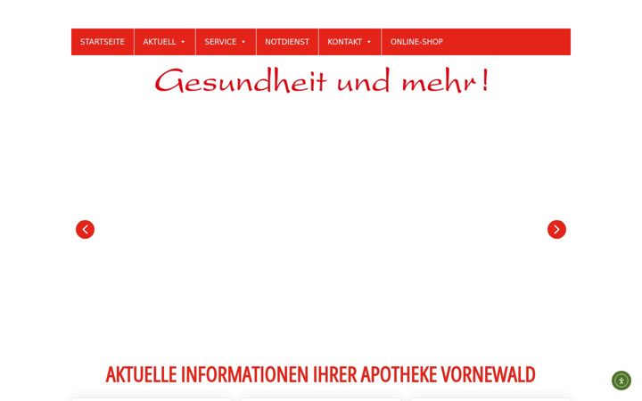 Screenshot του apothekevornewald.de