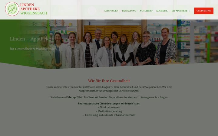 Screenshot του apothekewiggensbach.de