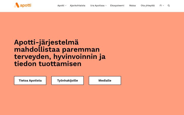 Snímek obrazovky apotti.fi