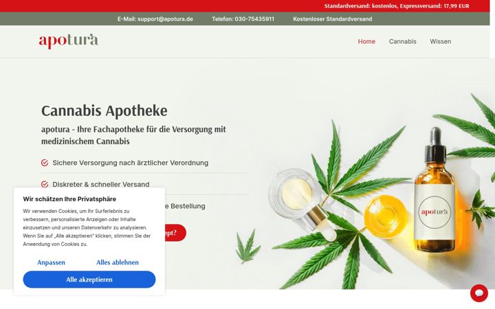 Screenshot of apotura.de