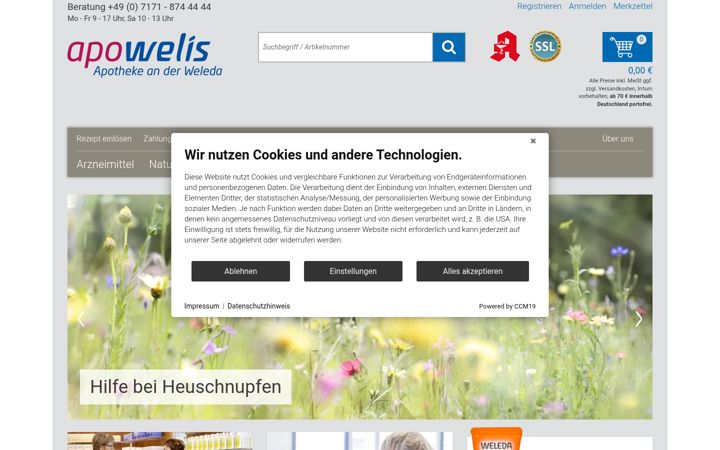 Snímek obrazovky apowelis.de