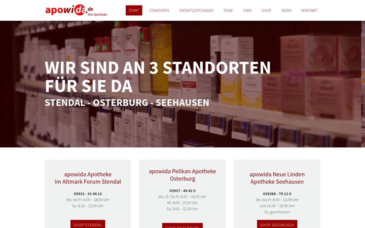 Screenshot of apowida.de