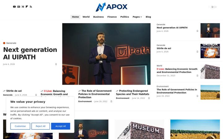 Screenshot of apox.ro