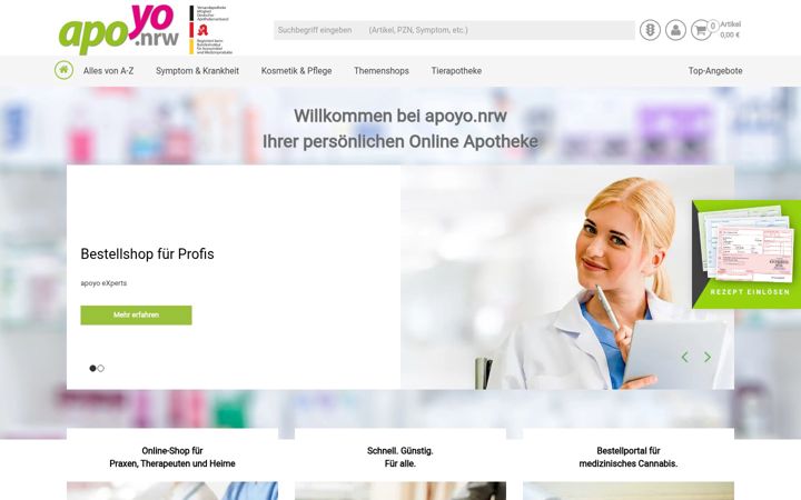Screenshot of apoyo.nrw