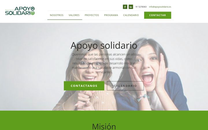 Screenshot of apoyosolidario.es