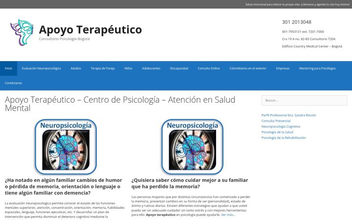 Snímek obrazovky apoyoterapeutico.com