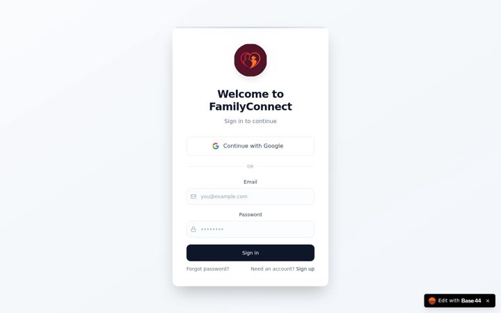Screenshot von app--family-connect-a3a5909e.base44.app