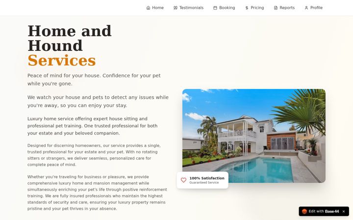 Screenshot von app--home-hound-concierge-07e2425e.base44.app