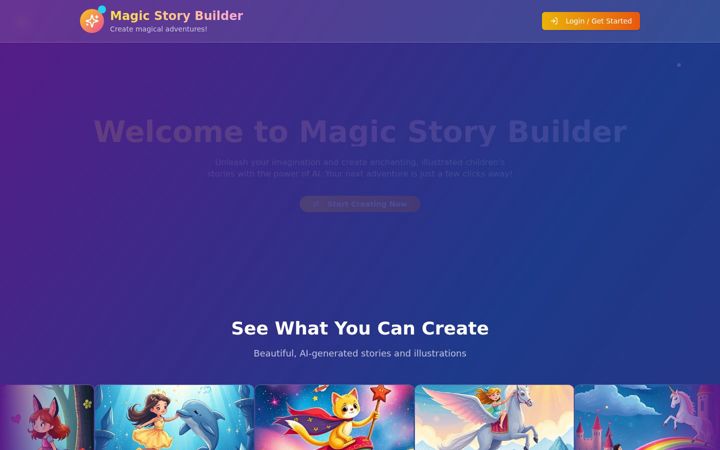 Screenshot του app--magic-story-builder-ac4084fa.base44.app