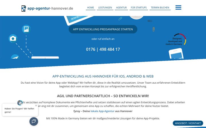 Ekrānuzņēmums no app-agentur-hannover.de