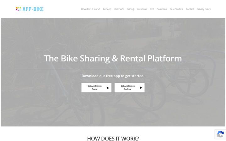 Screenshot of app-bike.co.uk