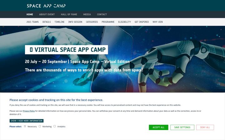 Screenshot of app-camp.eu