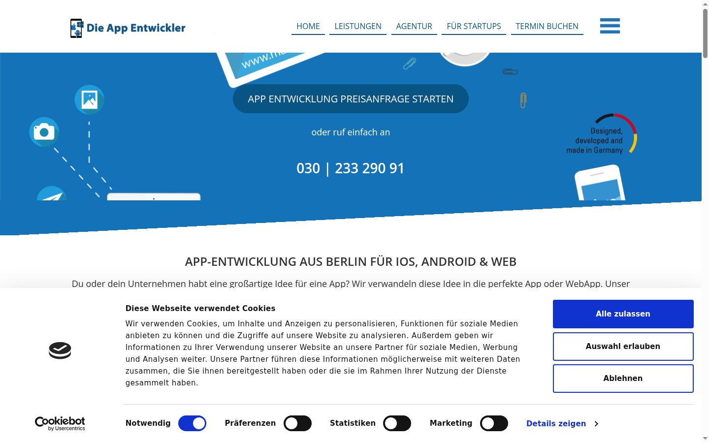 Screenshot tal-banner tal-kunsens muri qabel kwalunkwe interazzjoni