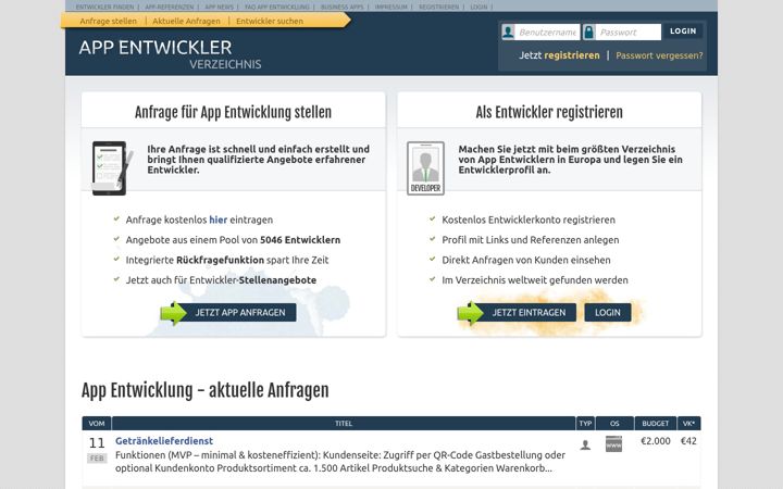Screenshot of app-entwickler-verzeichnis.de