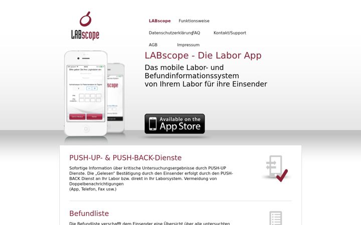 Screenshot of app-labscope.de