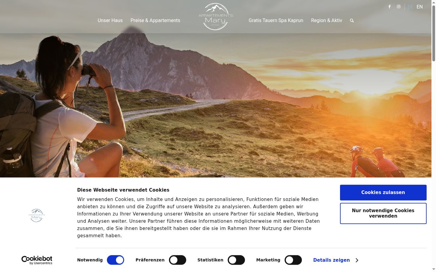 Screenshot tal-banner tal-kunsens muri qabel kwalunkwe interazzjoni