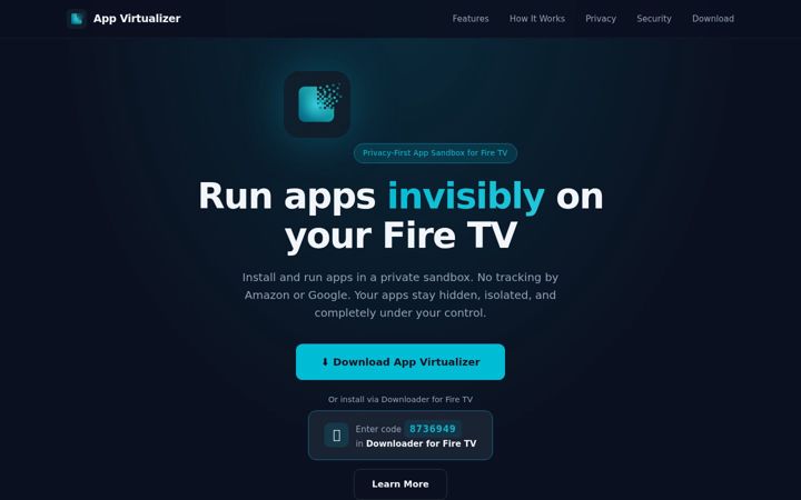 Screenshot of app-virtualizer.com