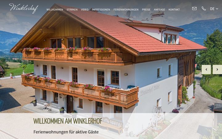 Screenshot of app-winklerhof.it