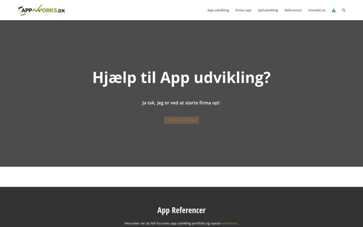 Screenshot of app-works.dk