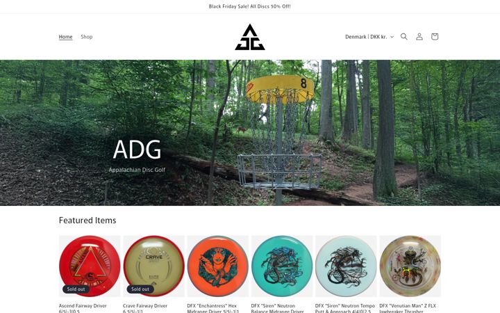 Screenshot of appalachiandiscgolf.com