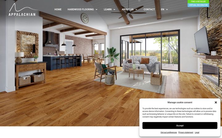 Snímek obrazovky appalachianflooring.com