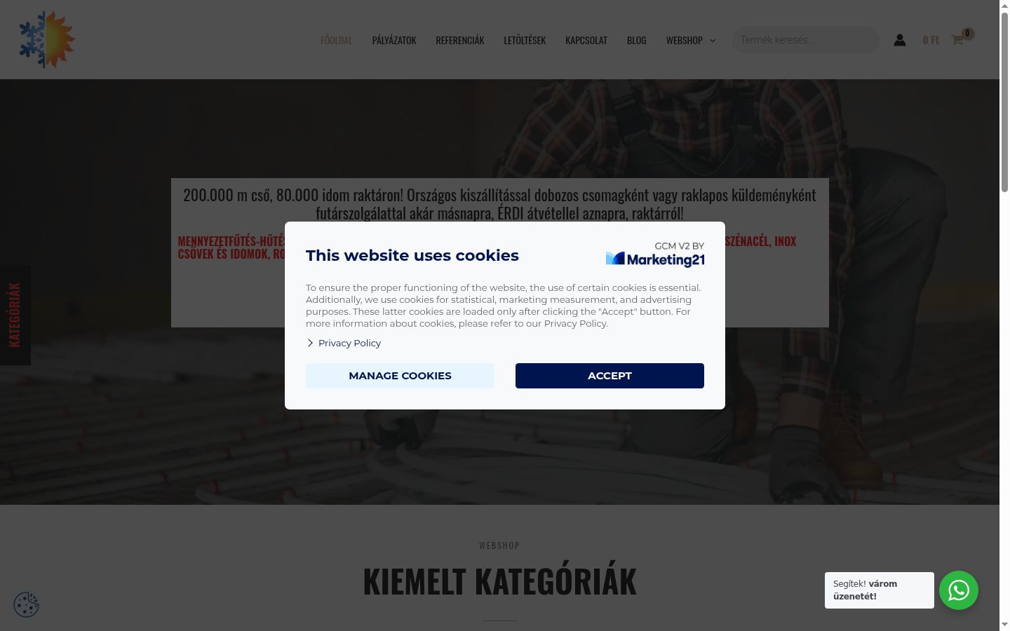 Screenshot tal-banner tal-kunsens muri qabel kwalunkwe interazzjoni