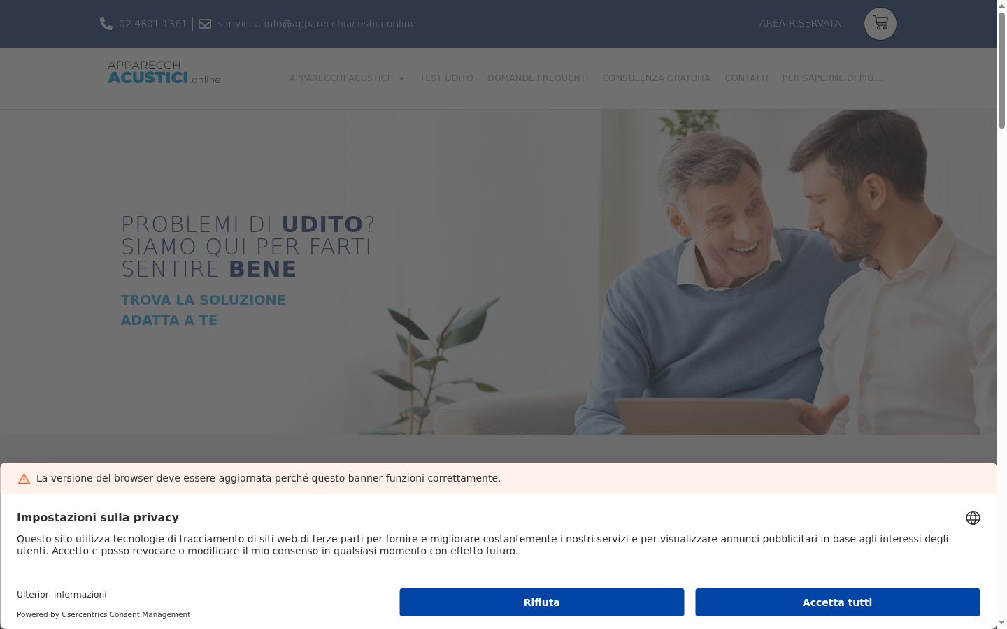 Screenshot tal-banner tal-kunsens muri qabel kwalunkwe interazzjoni