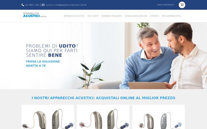 Screenshot ta' apparecchiacustici.online
