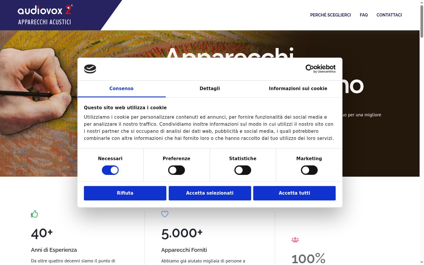 Screenshot tal-banner tal-kunsens muri qabel kwalunkwe interazzjoni