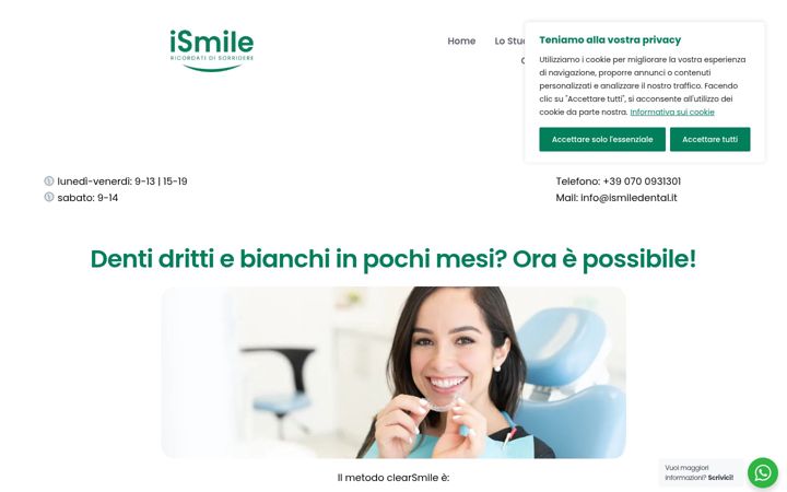 Screenshot of apparecchio-invisibile-cagliari.it