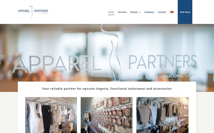 Skærmbillede af apparel-partners.com
