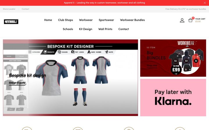 Screenshot di apparel5.com
