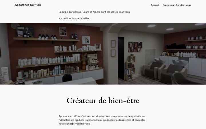 Screenshot of apparence-coiffure.com