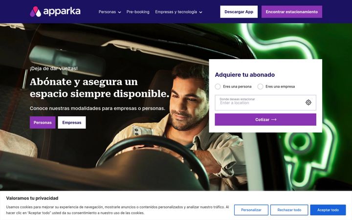 Screenshot of apparka.pe