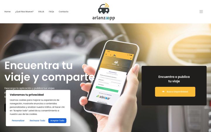 Screenshot of apparlanza.com