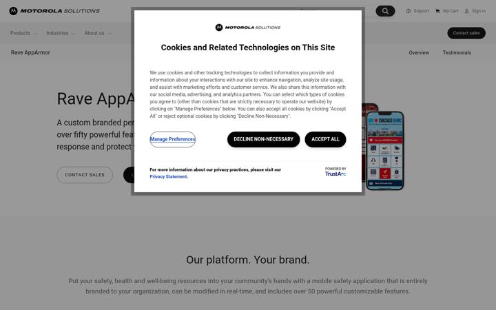 Screenshot of apparmor.com