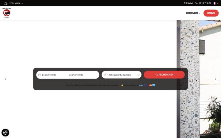 Screenshot of appart-hotelchanzy.com