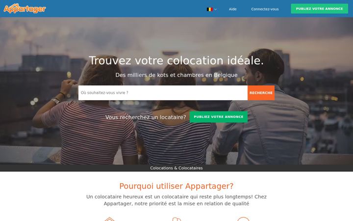 Screenshot of appartager.be