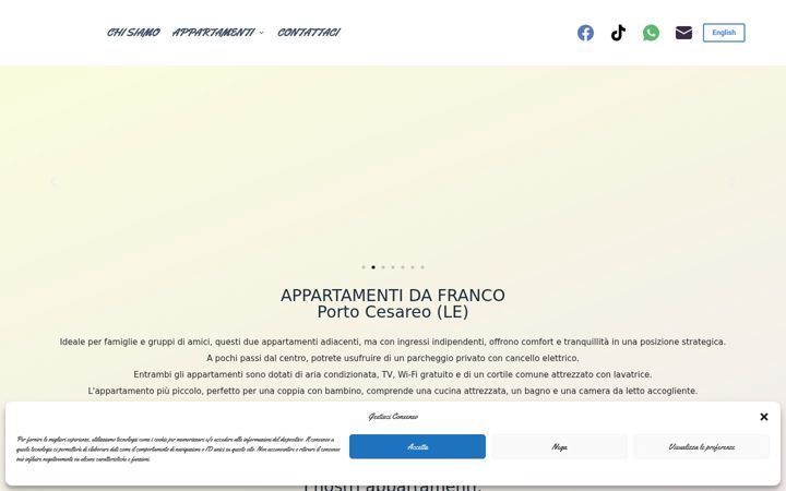 Screenshot ta' appartamentidafranco.it