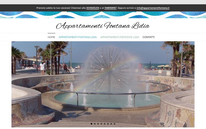 Screenshot of appartamentifontana.it
