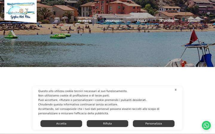 Screenshot ta' appartamentigiglionelblu.it