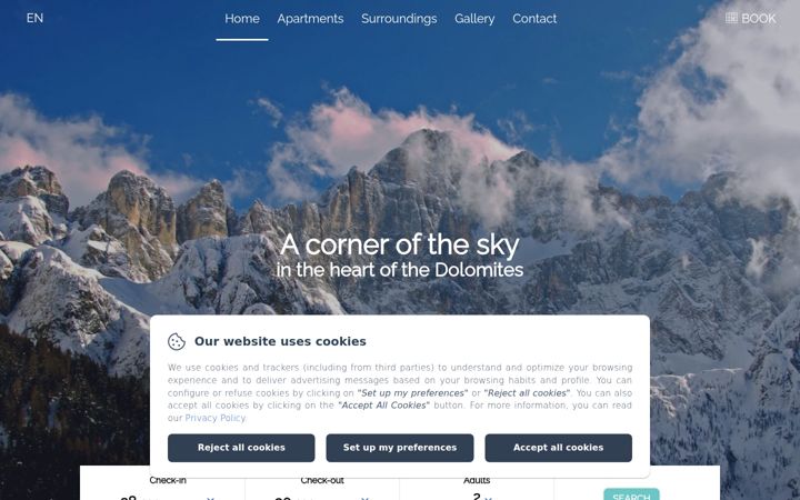 Screenshot of appartamentikatinanna.com