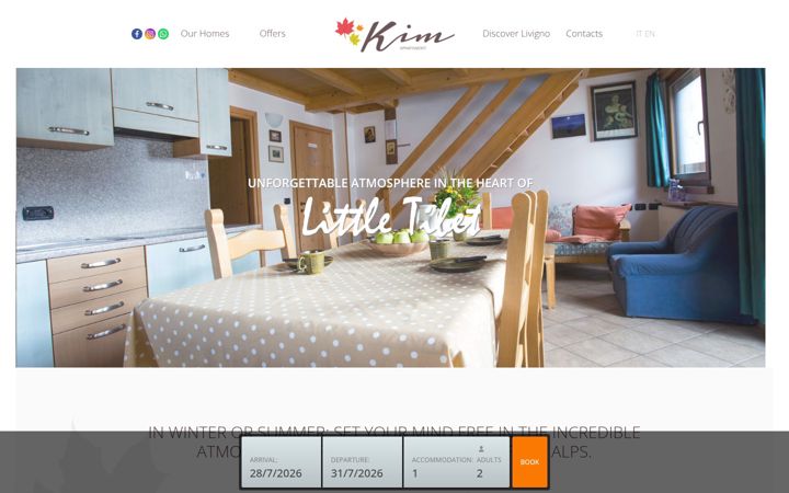 Snímek obrazovky appartamentilivignokim.com